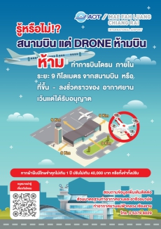 ประชาสัมพันธ์งดปล่อยโคมลอยในเขตรอบสนามบิน