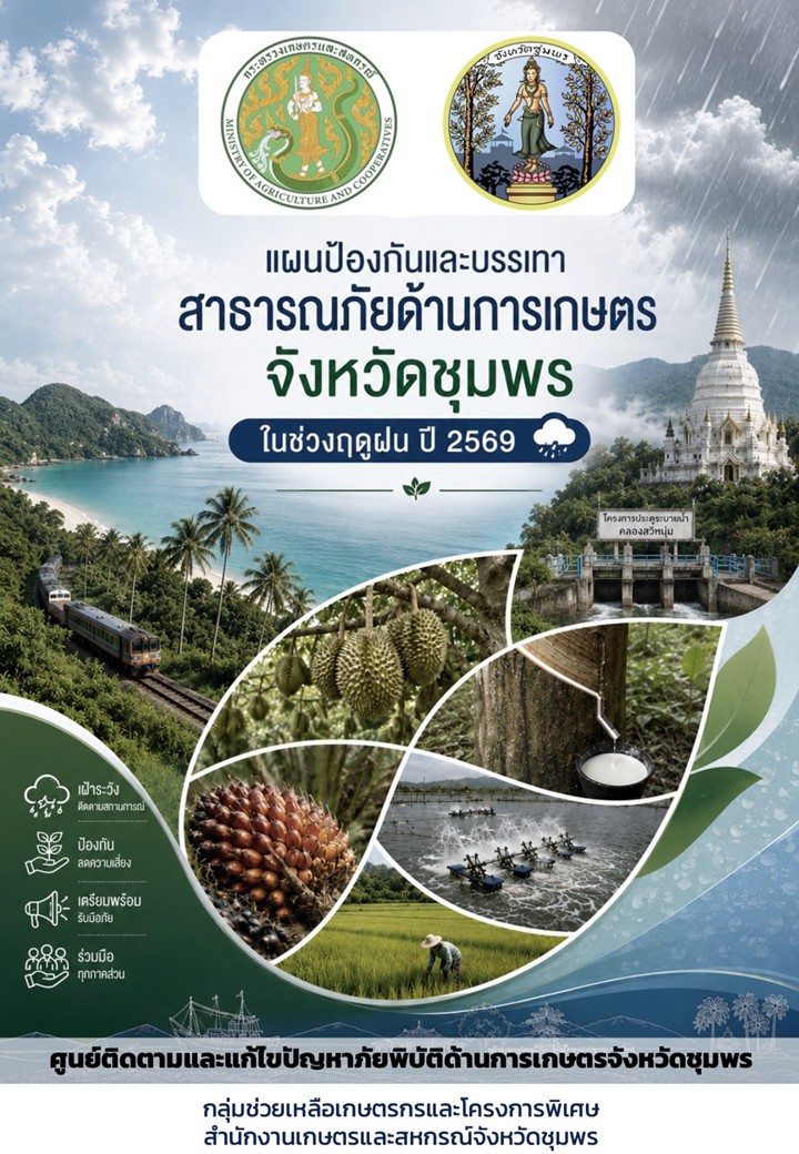แผนป้องกันและบรรเทาสาธารณภัยด้านการเกษตรจังหวัดชุมพร