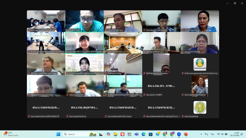 กิจกรรมCoPหัวข้อเรื่องระบบประเมินผลออนไลน์สำหรับผู้เข้ารับการการฝึกอบรมของสถาบันเกษตราธิการ