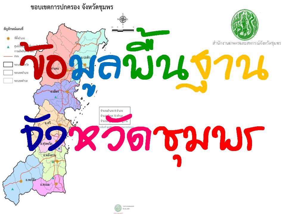 ข้อมูลพื้นฐานของจังหวัดชุมพร ปี 2562