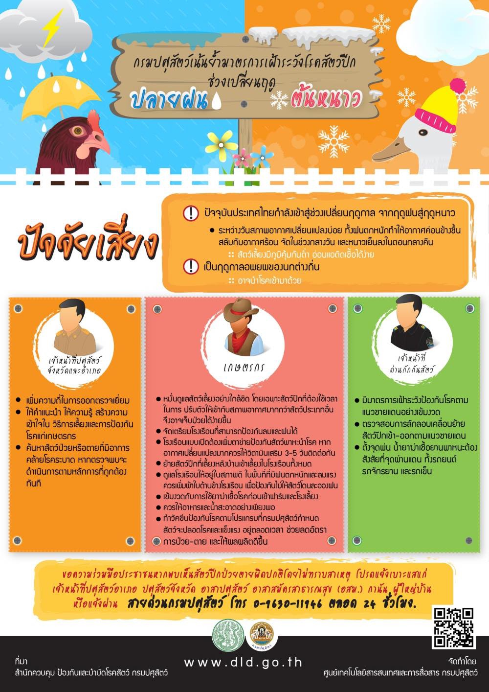 มาตรการเฝ้าระวังโรคสัตว์ปีก