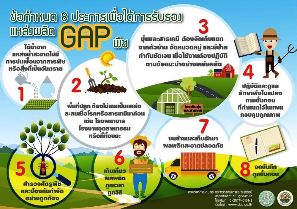 ข้อกำหนด 8 ประการ เพื่อได้รับการรับรองแหล่งผลิต GAP