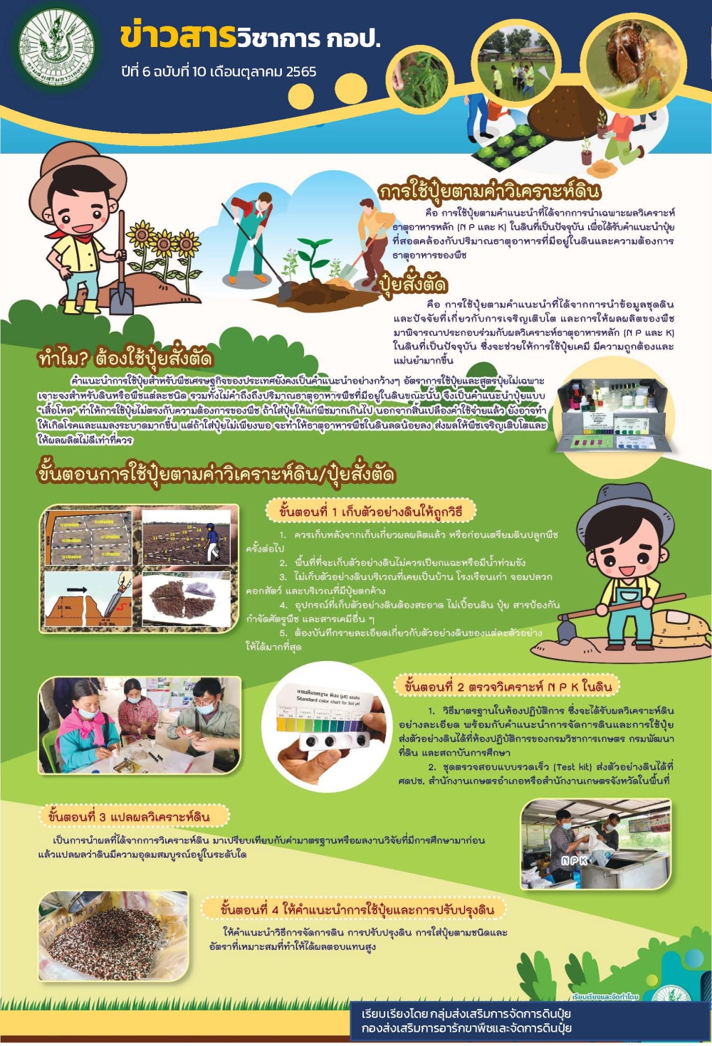 การใช้ปุ๋ยตามค่าวิเคราะห์ดิน