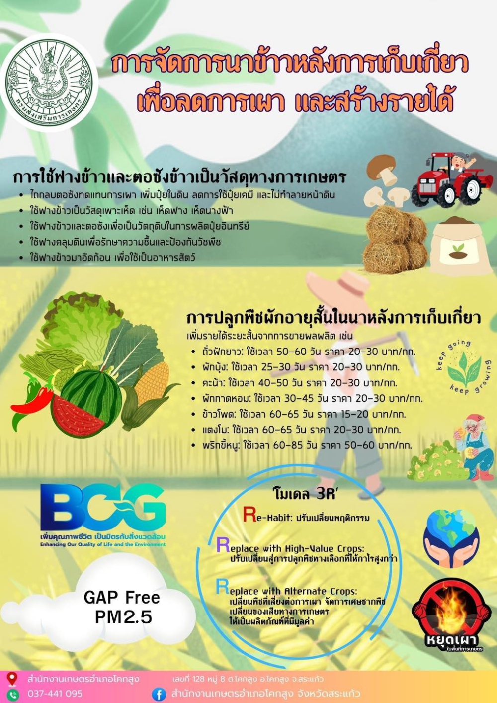 การจัดการนาข้าวหลังการเก็บเกี่ยว