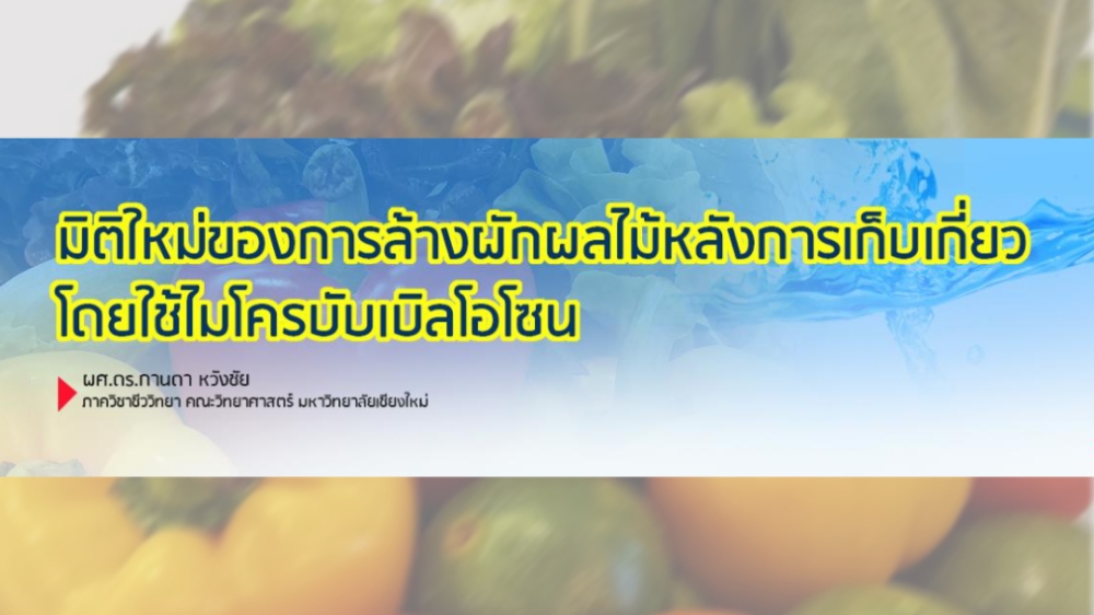 มิติใหม่ของการล้างผักผลไม้หลังการเก็บเกี่ยวโดยใช้ไมโครบับเบิลโอโซน.