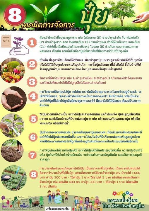 เทคนิคการจัดการปุ๋ย
