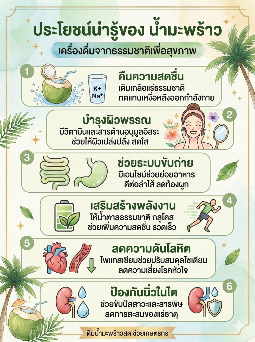 ประโยชน์น่ารู้ ของน้ำมะพร้าว