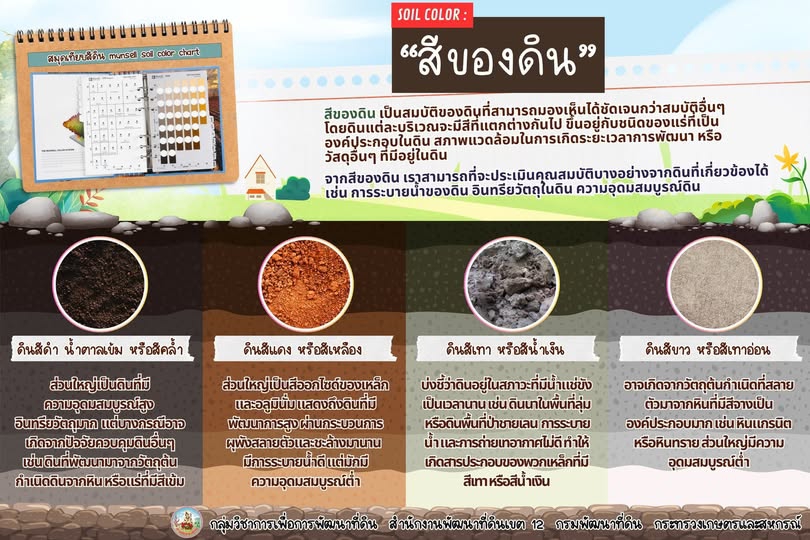 ดินแต่ละสี มีสุขภาพและคุณสมบัติอะไรบ้าง