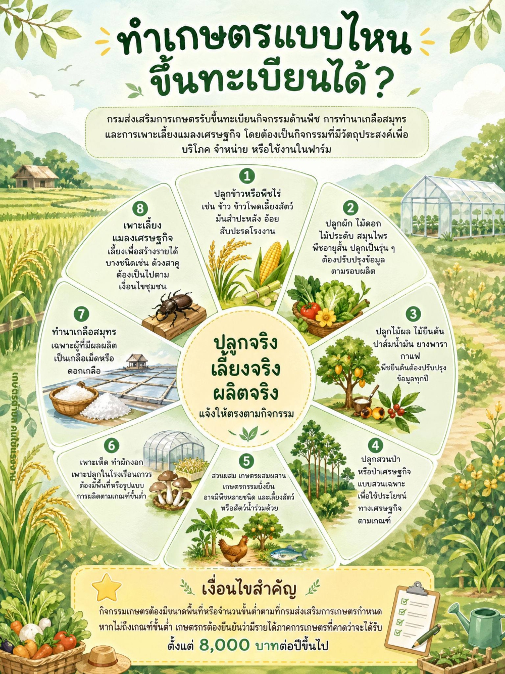 ทำเกษตรแบบไหนถึงมาขอขึ้นทะเบียนได้บ้าง