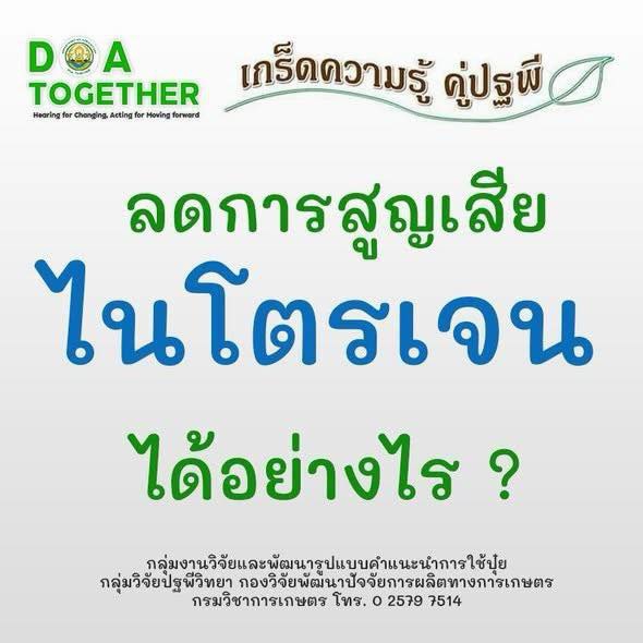 ลดการสูญเสีย ไนโตรเจน