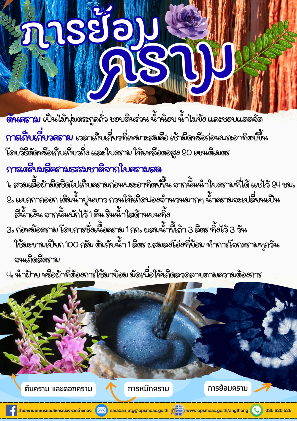 ขั้นตอนการย้อมคราม