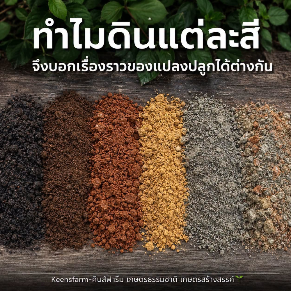 ทำไมดินแต่ละสีจึงบอกเรื่องราวของแปลงปลูกได้ต่างกัน