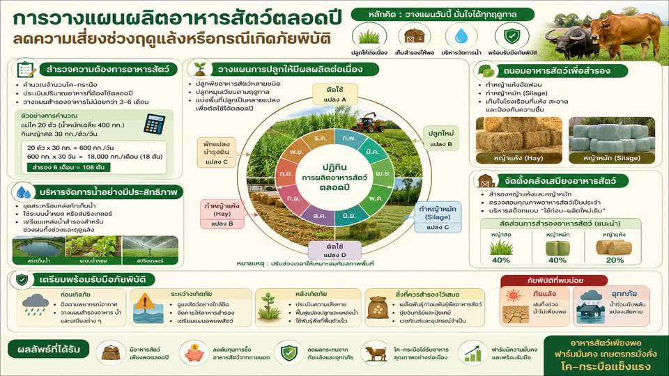 การวางแผนผลิตอาหารสัตว์ตลอดปี