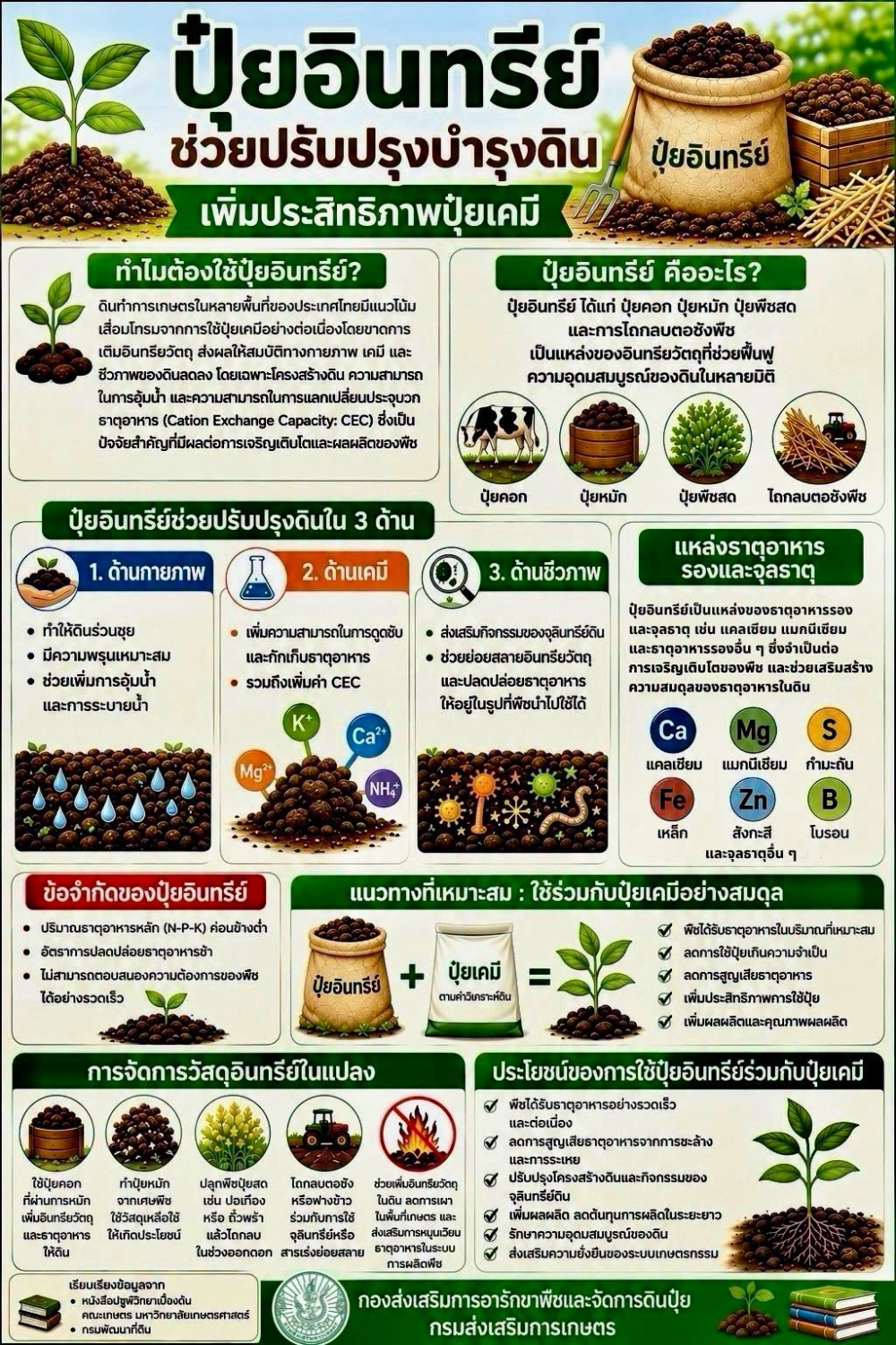 ปุ๋ยอินทรีย์ช่วยปรับปรุงบำรุงดิน