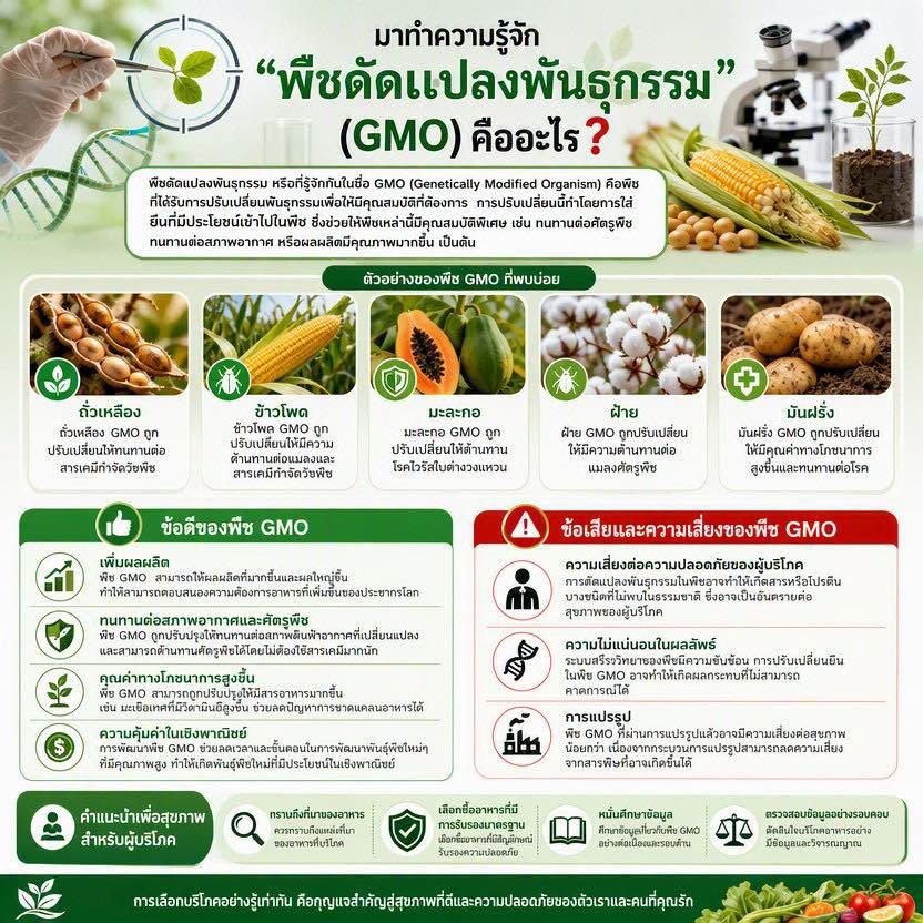 พืชดัดแปลงพันธุกรรม (GMO) คืออะไร