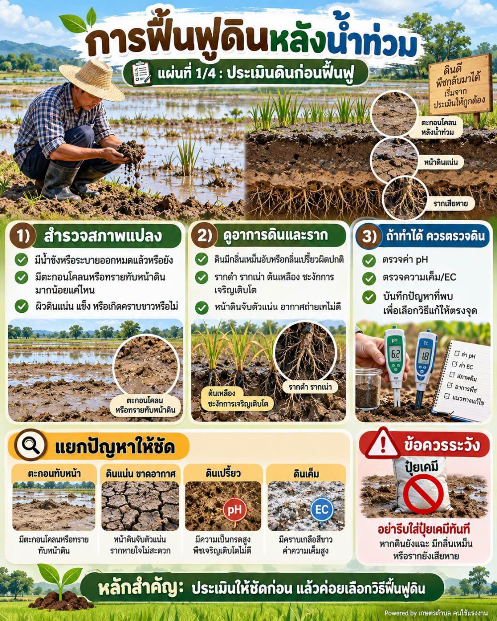 การฟื้นฟูดินหลังน้ำท่วม