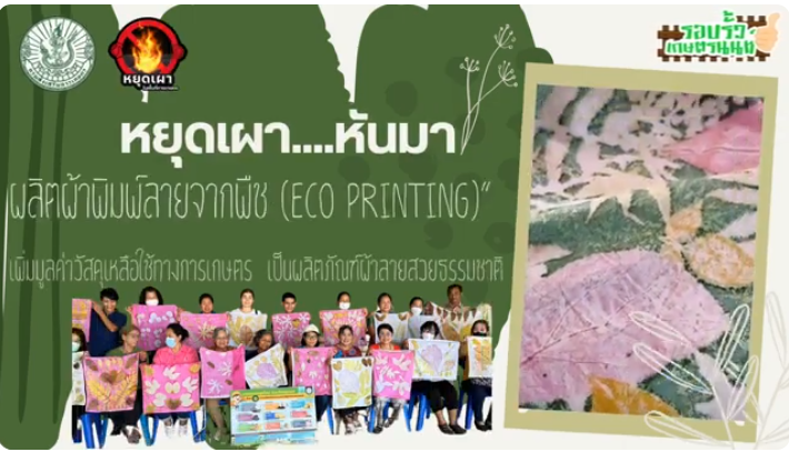 หยุดเผา หันมาผลิตผ้าพิมพ์ลาย (E-CO Printing)