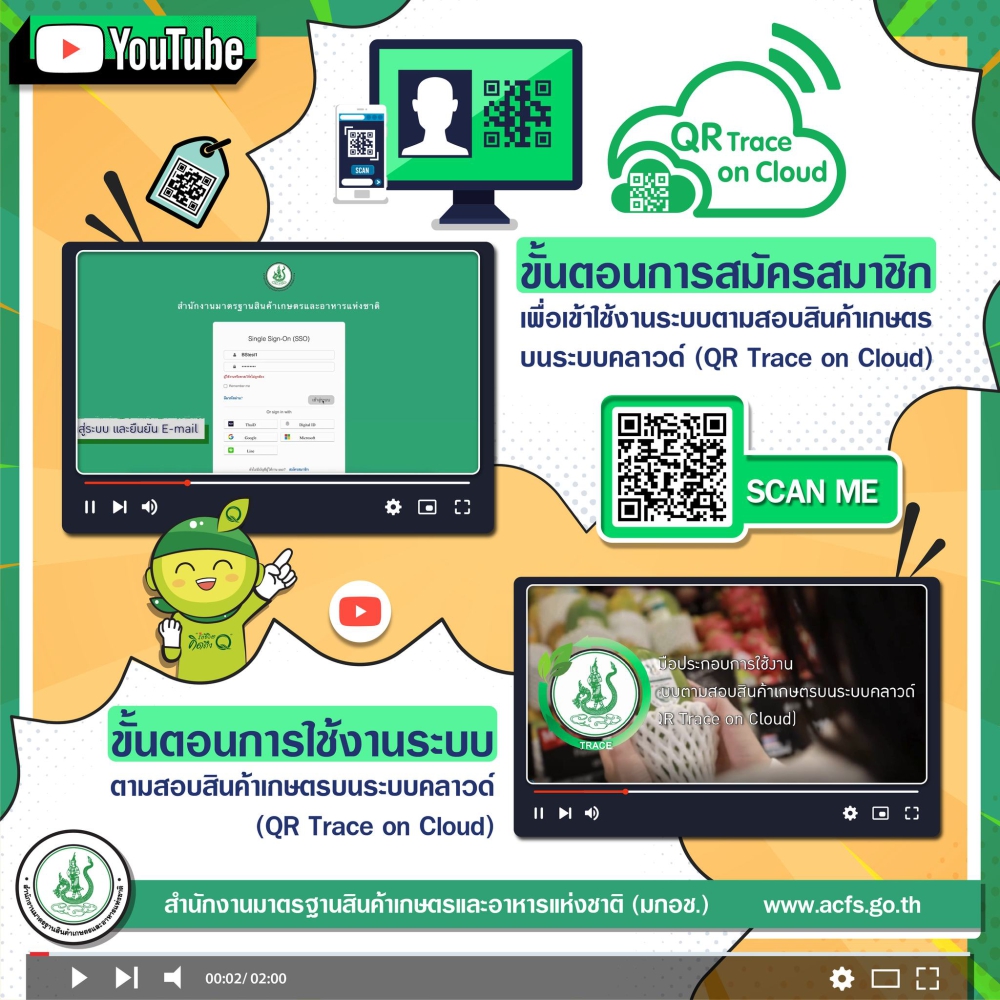 การใช้งานระบบตามสอบสินค้าเกษตรบนระบบคลาวด์ (QR Trace on Cloud)