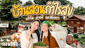 บ้านสวนที่มีฟาร์มและคาเฟ่กลางทุ่งนาติดริมน้ำ