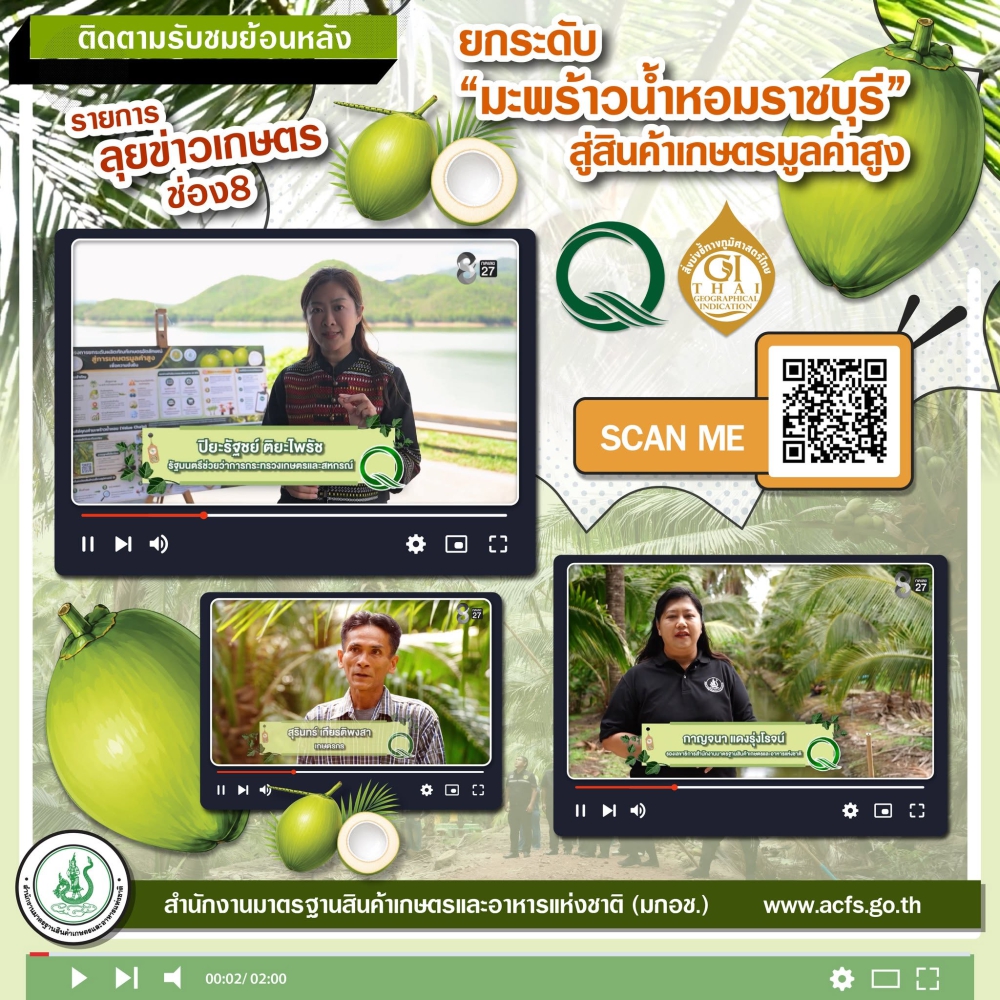 ยกระดับ“มะพร้าวน้ำหอมราชบุรี”