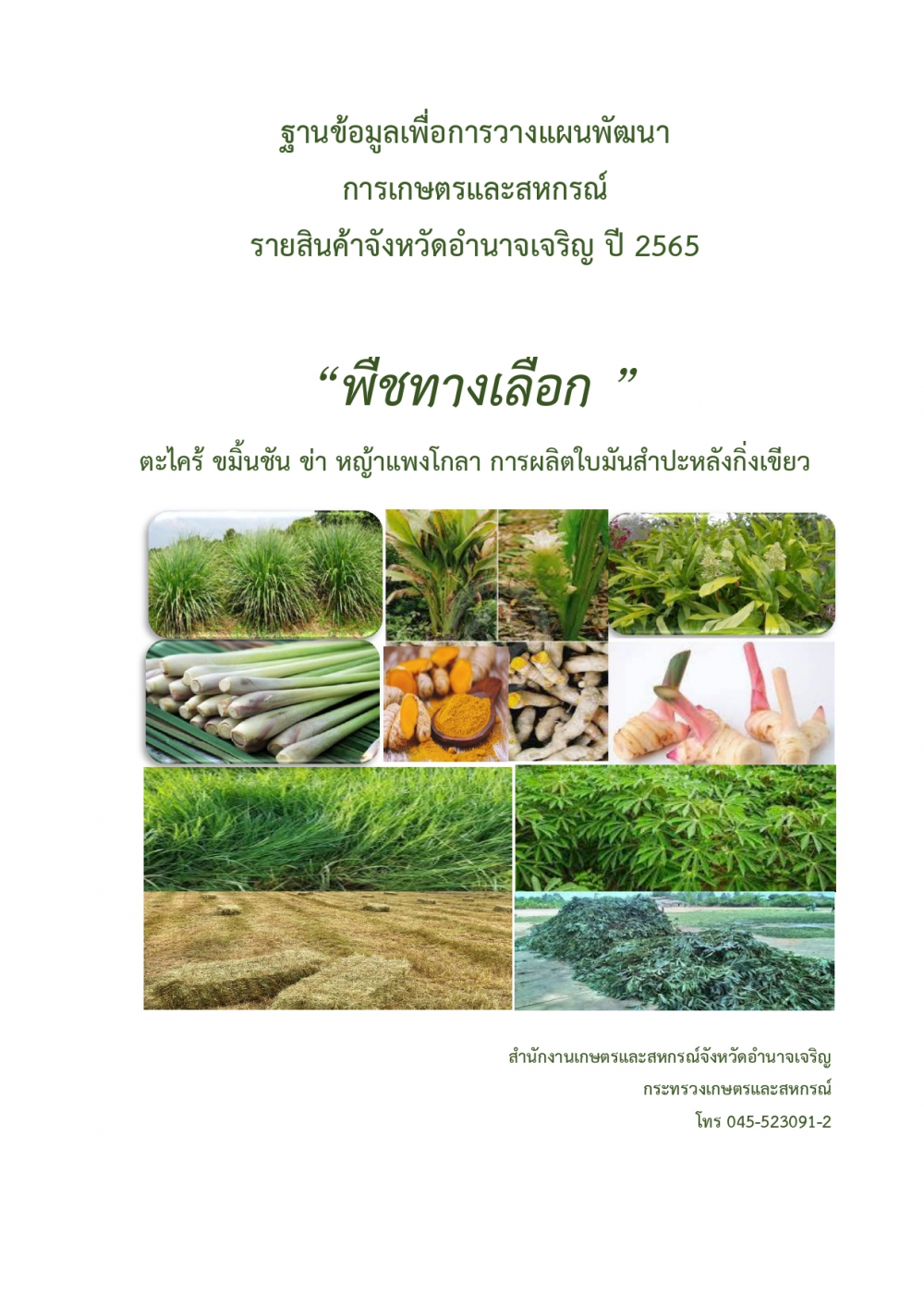 ฐานข้อมูลเพื่อการวางแผนพัฒนาการเกษตรและสหกรณ์