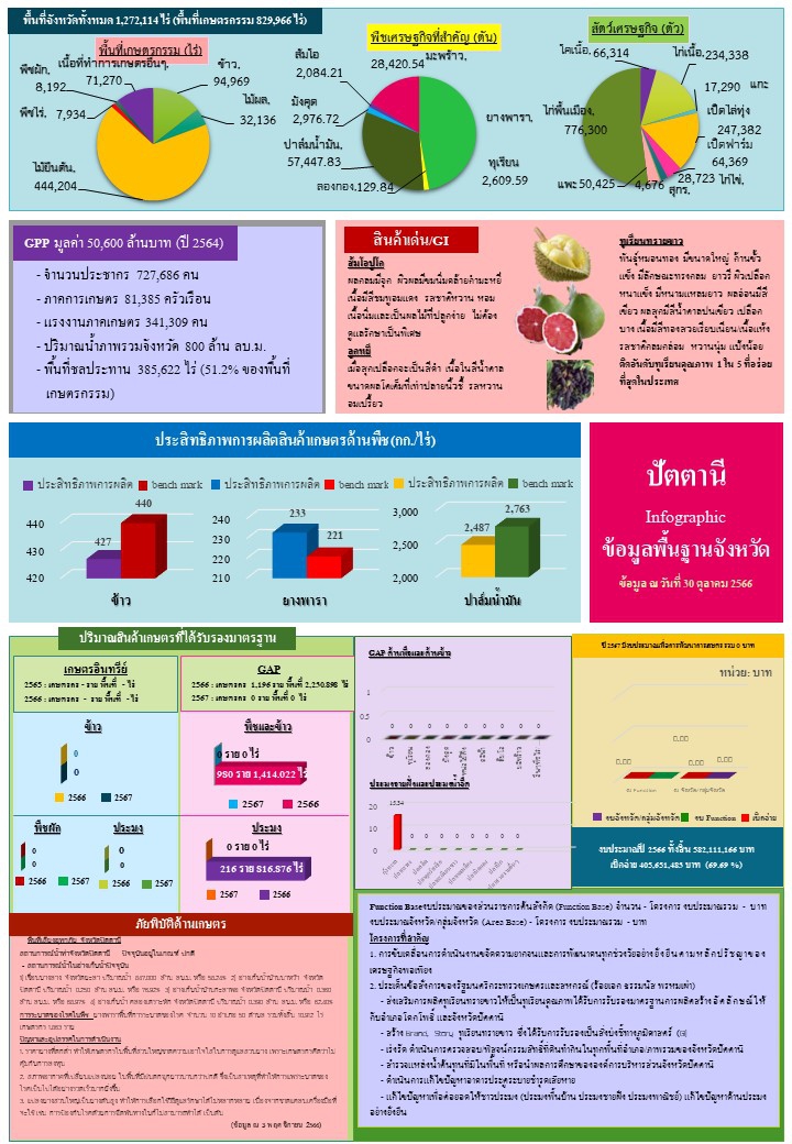 ข้อมูลพื้นฐานจังหวัดที่ใช้สนับสนุนการตรวจราชการและครม.สัญจร