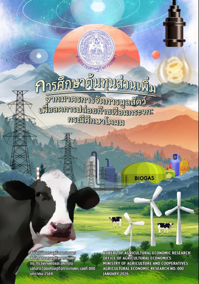 การศึกษาต้นทุนส่วนเพิ่มจากมาตรการจัดการมูลสัตว์เพื่อลดการปล่อยก๊าซเรือนกระจก