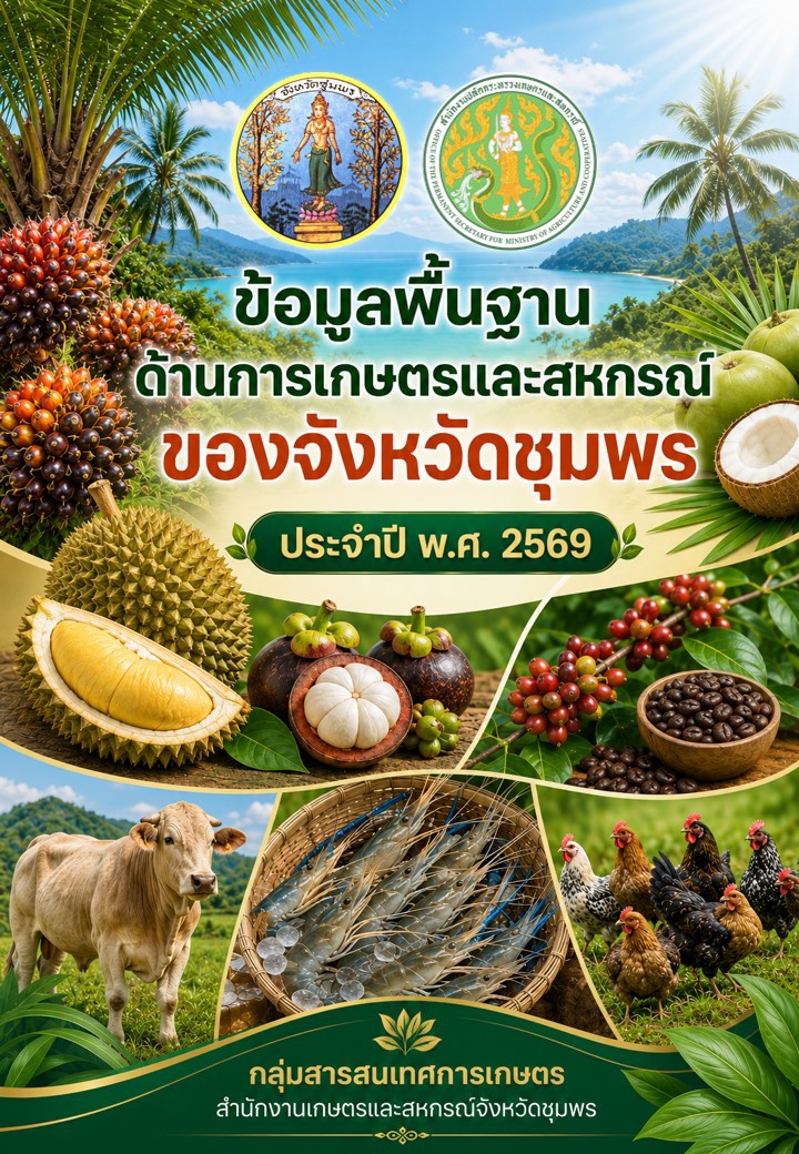 ข้อมูลพื้นฐานด้านการเกษตรและสหกรณ์ของจังหวัดชุมพร