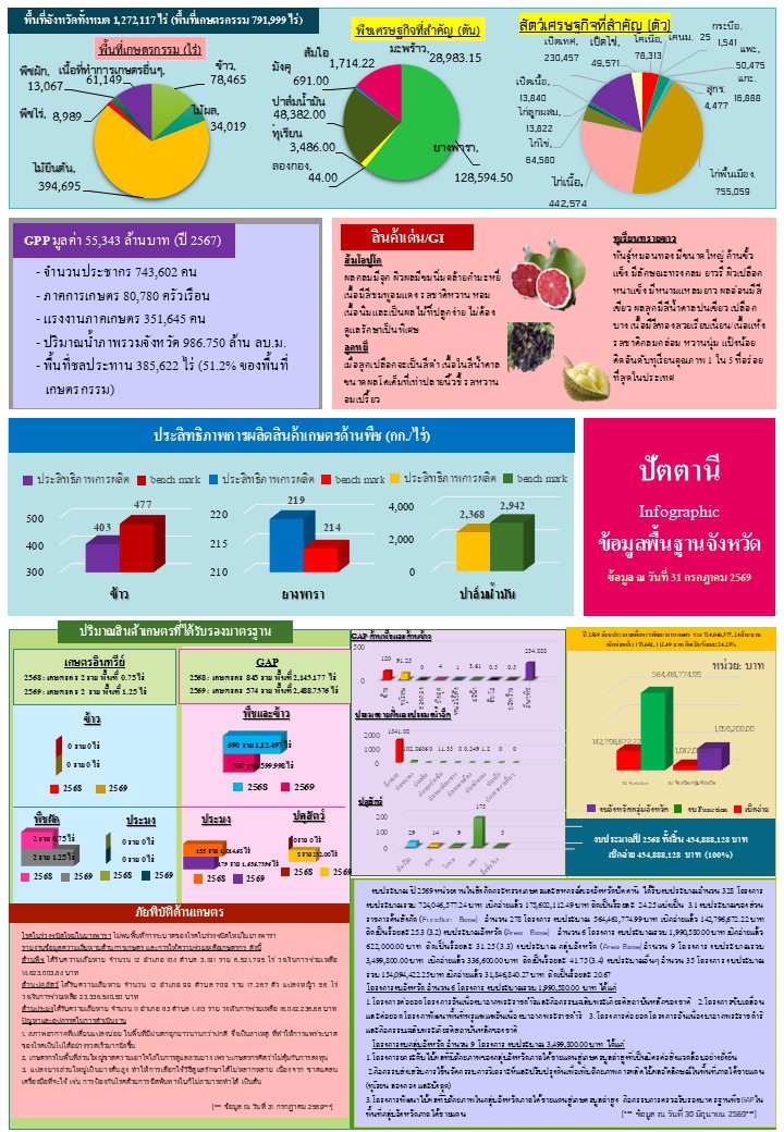 ข้อมูลพื้นฐานจังหวัดที่ใช้สนับสนุนการตรวจราชการและครม.สัญจร