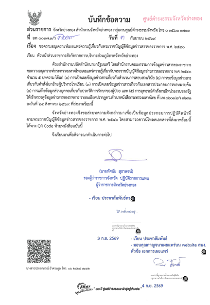 ความรู้เกี่ยวกับพระราชบัญญัติข้อมูลข่าวสารของราชการ