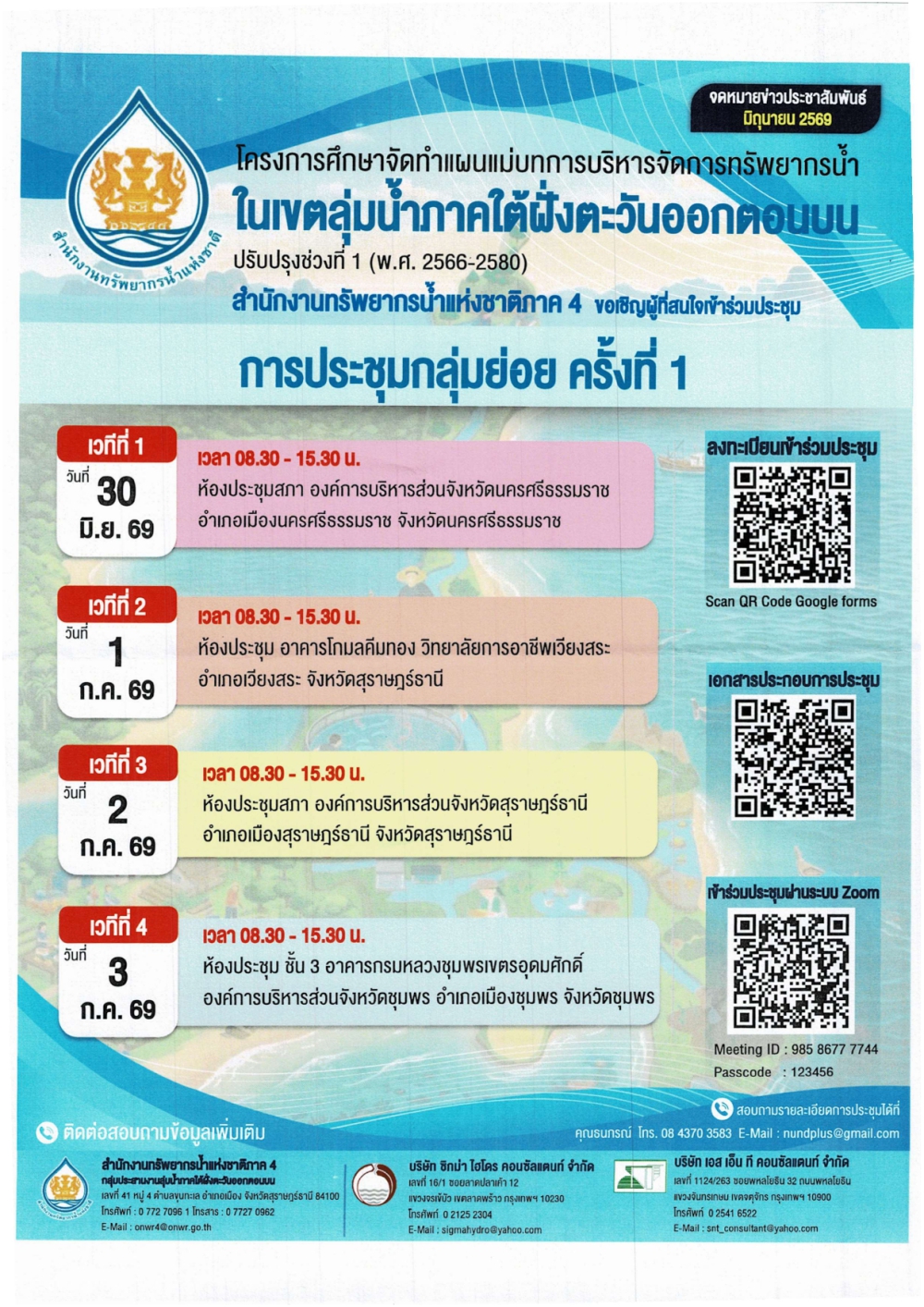 โครงการศึกษาจัดทำแนแม่บทการบริหารจัดการทรัพยากรน้ำ