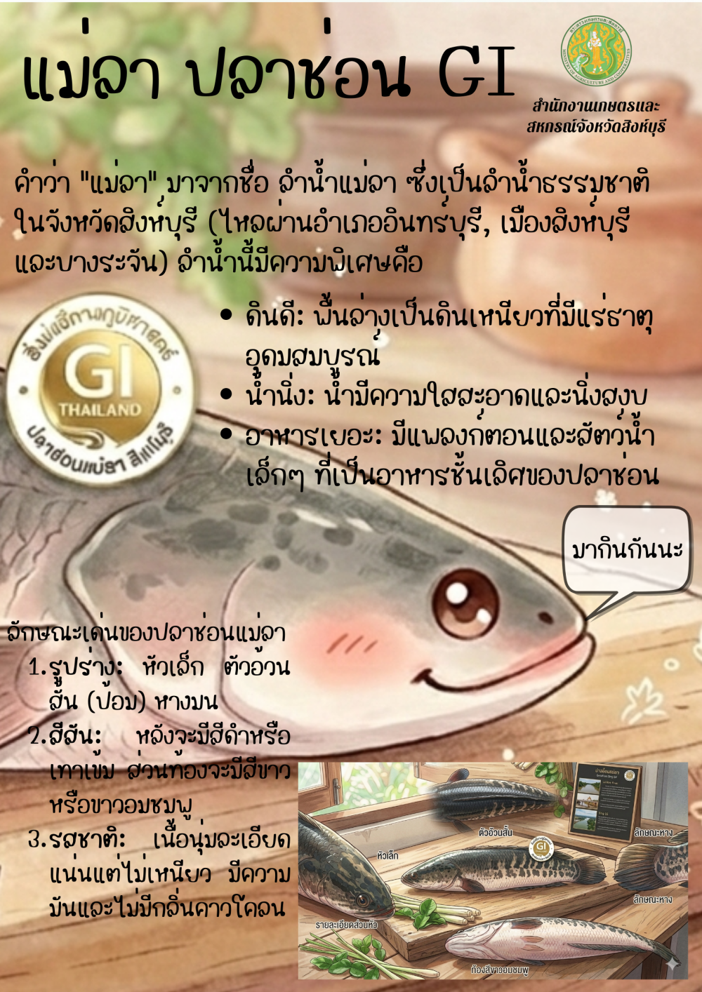 แม่ลา ปลาช่อน GI