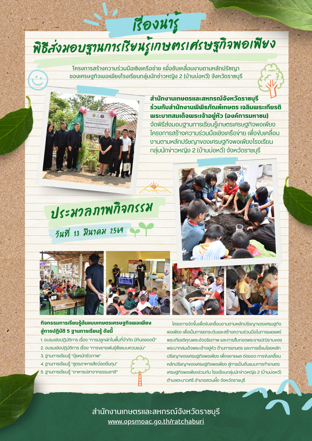 ฐานการเรียนรู้เกษตรเศรษฐกิจพอเพียง