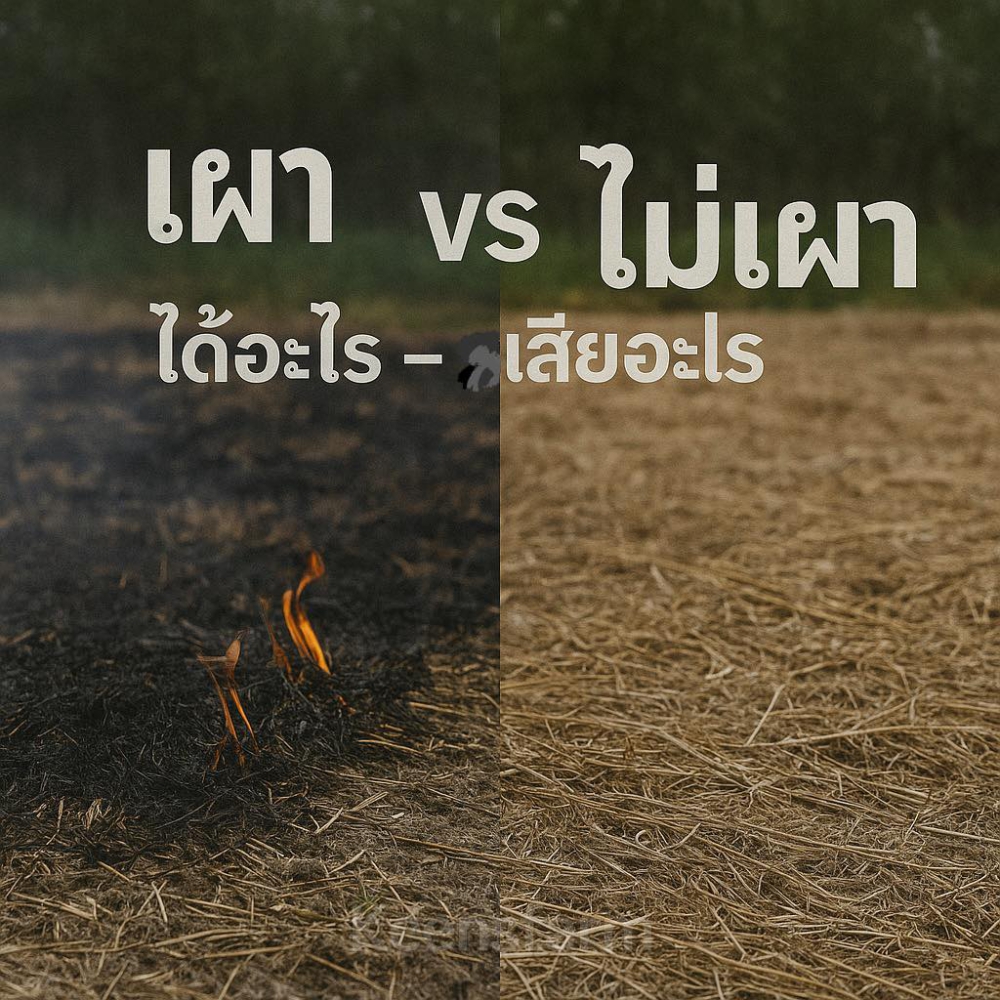 เผา กับ ไม่เผา ผลลัพธ์ต่างกันฟ้ากับดิน