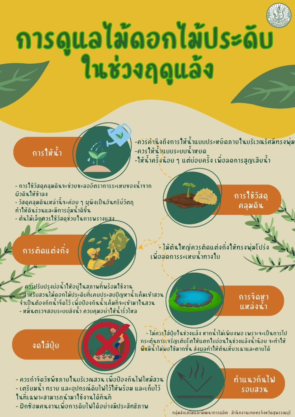 การดูแลไม้ดอกไม่ประดับ ในช่วงฤดูแล้ง