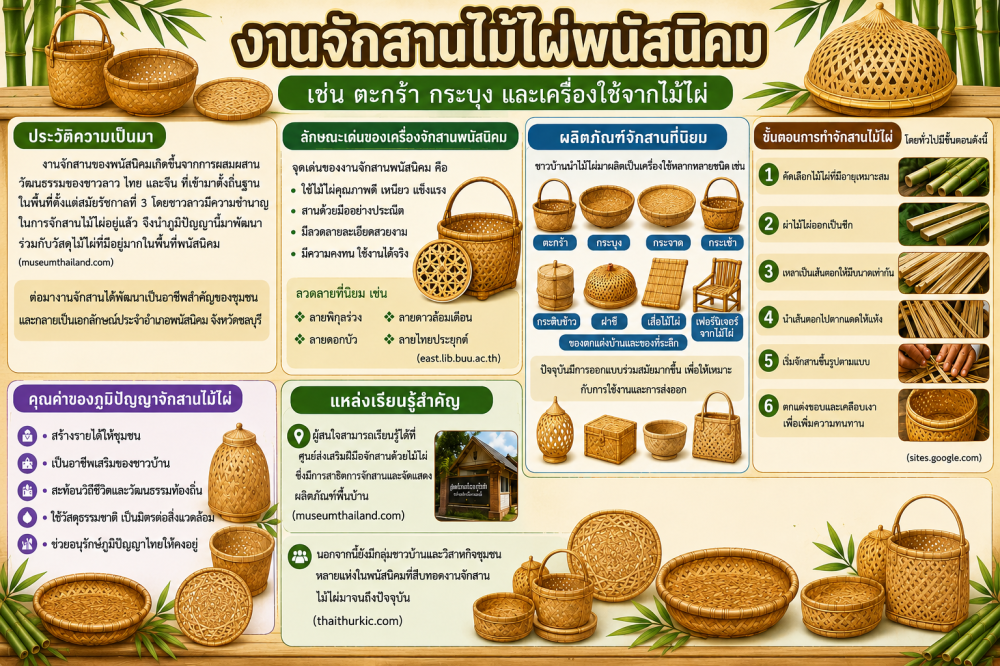 งานจักสานไม้ไผ่พนัสนิคม
