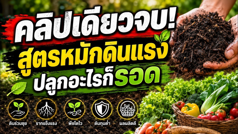 คลิปเดียวจบ! สูตรลับดินดี ปลูกผักงาม ลดต้นทุน