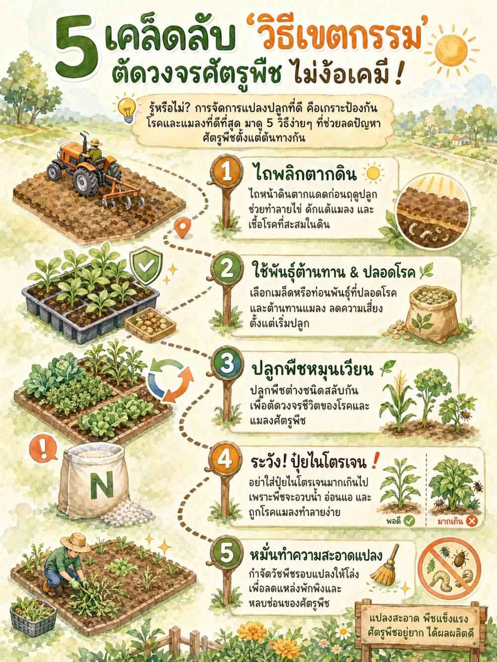 วิธีเขตกรรมหรือการจัดการแปลงให้ดี