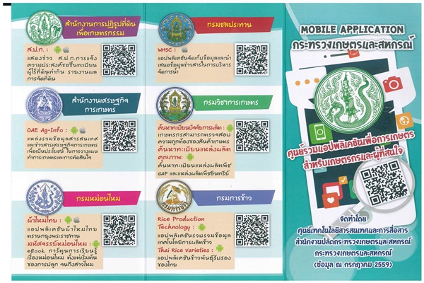 Mobile Application  กระทรวงเกษตรและสหกรณ์
