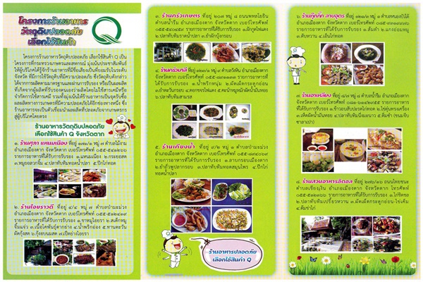 โครงการร้านอาหารวัตถุดิบปลอดภัยเลือกใช้สินค้า Q