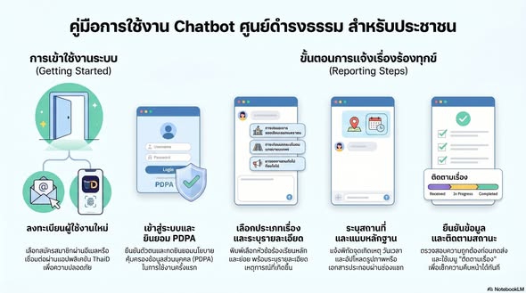 คู่มือการใช้งาน Chatbot ศูนย์ดำรงธรรม สำหรับประชาชน