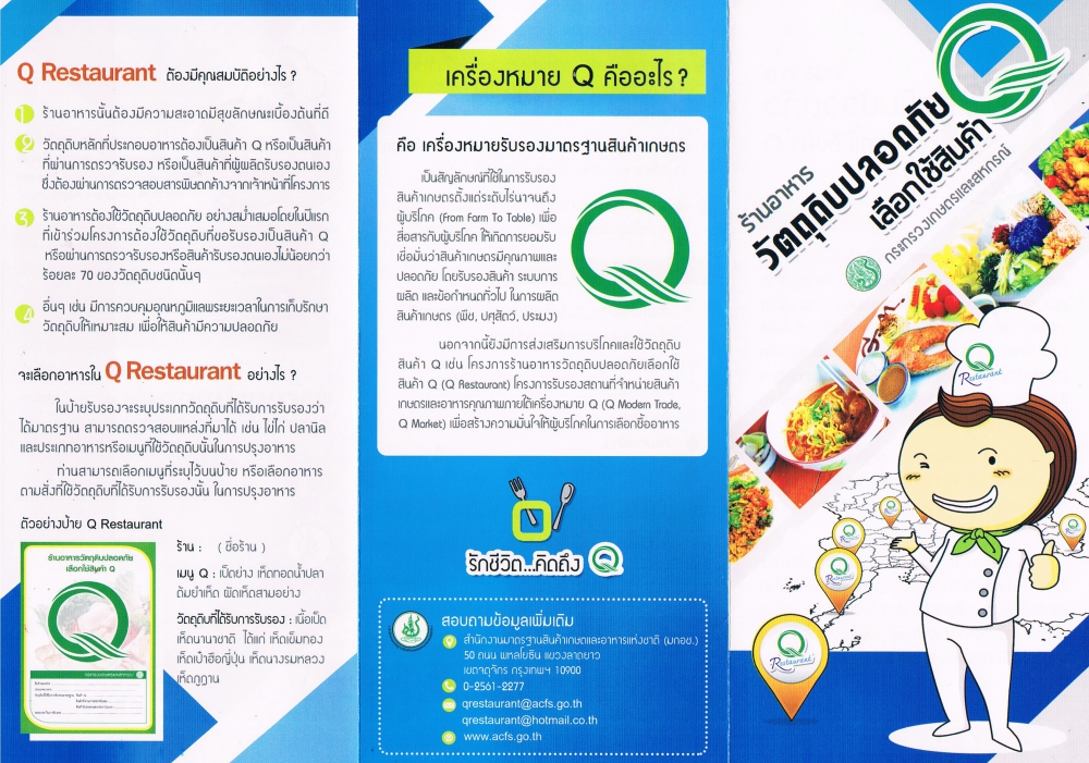 ประชาสัมพันธ์โครงการร้านอาหารวัตถุดิบปลอดภัยเลือกใช้สินเค้า