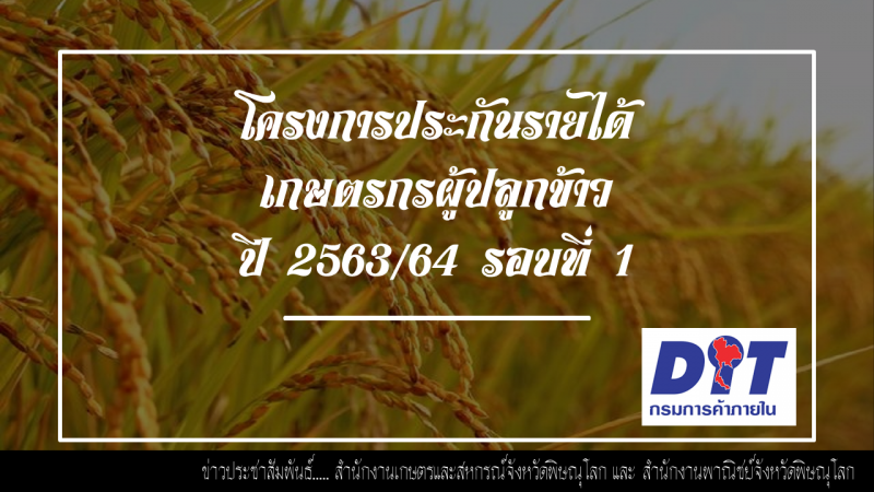 โครงการประกันรายได้เกษตรกรผู้ปลูกข้าว ปี 2563/64 รอบที่ 1