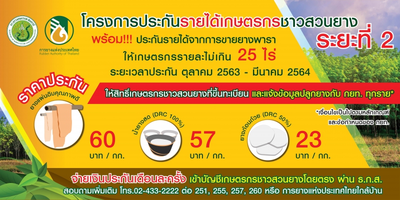 โครงการประกันรายได้เกษตรกรชาวสวนยาง ระยะที่ 2