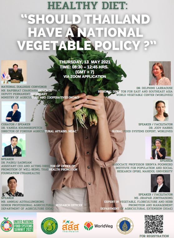 オンライン対話『タイは野菜をナショナルアジェンダとしてどうアプローチするべきか？』