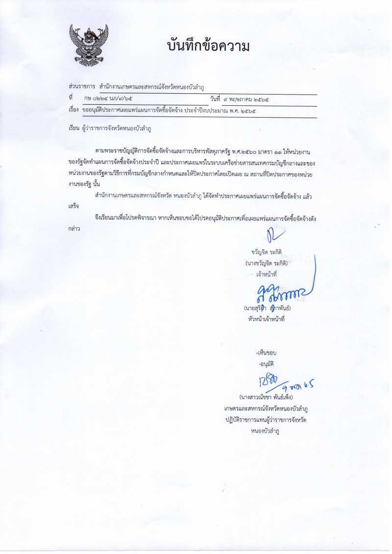 ประกาศจังหวัดหนองบัวลำภู