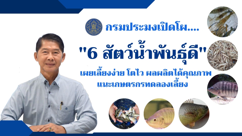 กรมประมงเปิดโผ....6 สัตว์น้ำพันธุ์ดี