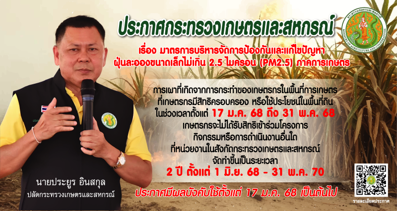 มาตรการบริหารจัดการป้องกันและแก้ไขปัญหาฝุ่นละอองขนาดเล็ก
