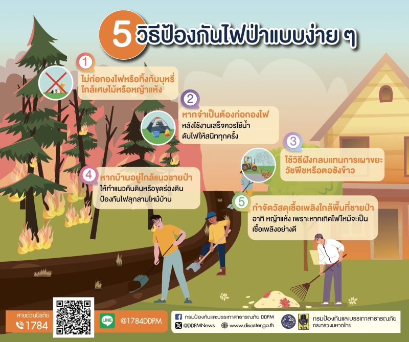 5 วิธีป้องกันไฟป่าแบบง่ายๆ