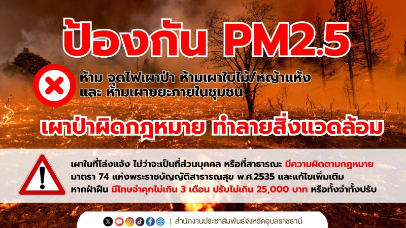 เผาป่าผิดกฎหมาย ทำลายสิ่งแวดล้อม